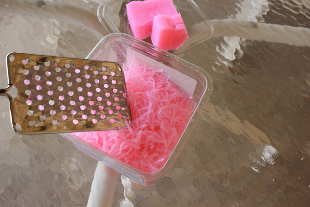 grated zote soap for homemade laundry detergent