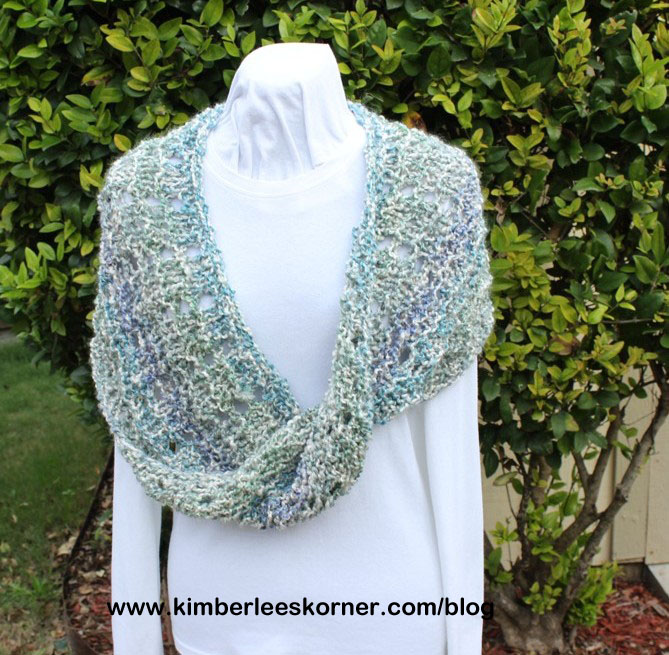 mobius knit wrap by Kimberlees Korner
