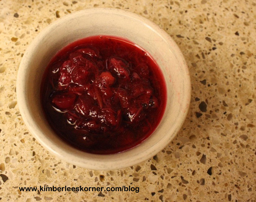 Cranberry Rhubarb Sauce from Kimberlees Korner