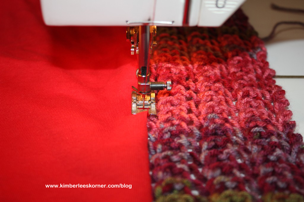 Sewing knit panels to shirt using your sewing machine and straight stitch  Kimberlees Korner