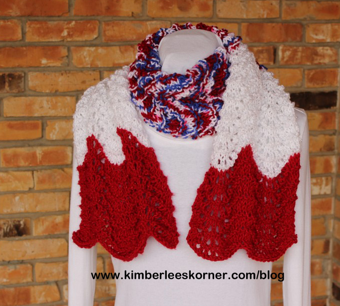 Knit Olympic Team USA scarf   Kimberlees Korner
