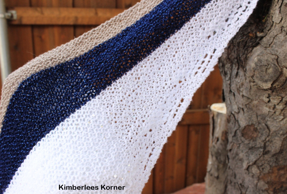 Garter and Lace Wave shawl from Kimberlees Korner