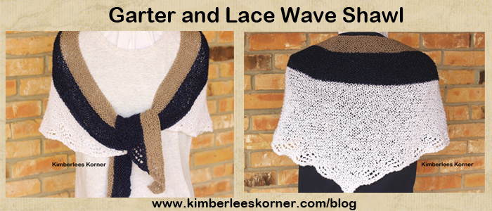 garter and lace wave shawl from Kimberlees Korner
