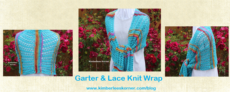 Garter and Lace Knit Wrap  Kimberlees Korner