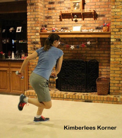 Cathe Cross Fire - Speed Skater with weights  Kimberlees Korner