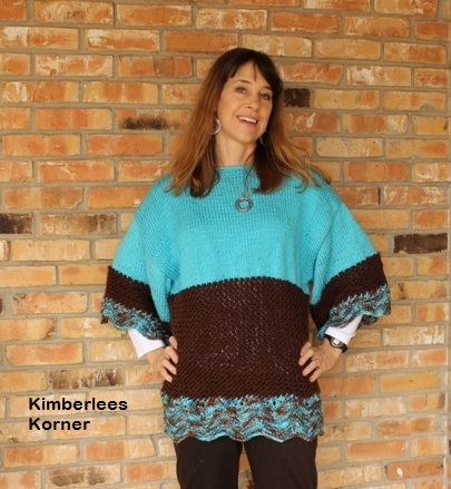 Ripple and Lace Knit Sweater designed by Kimberlee