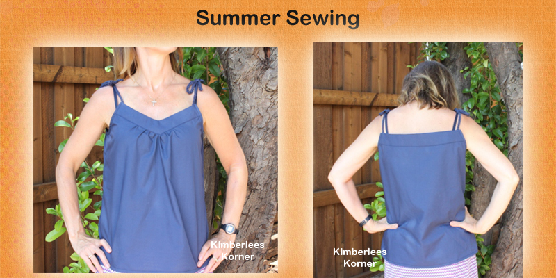Summer Sewing Navy Top