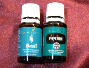 Basil and Peppermint essential oils from Young Living