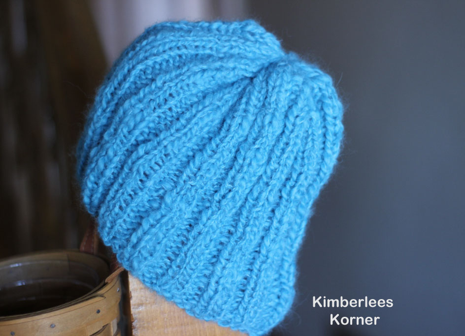 Green Rib Knit Hat from Kimberlees Korner