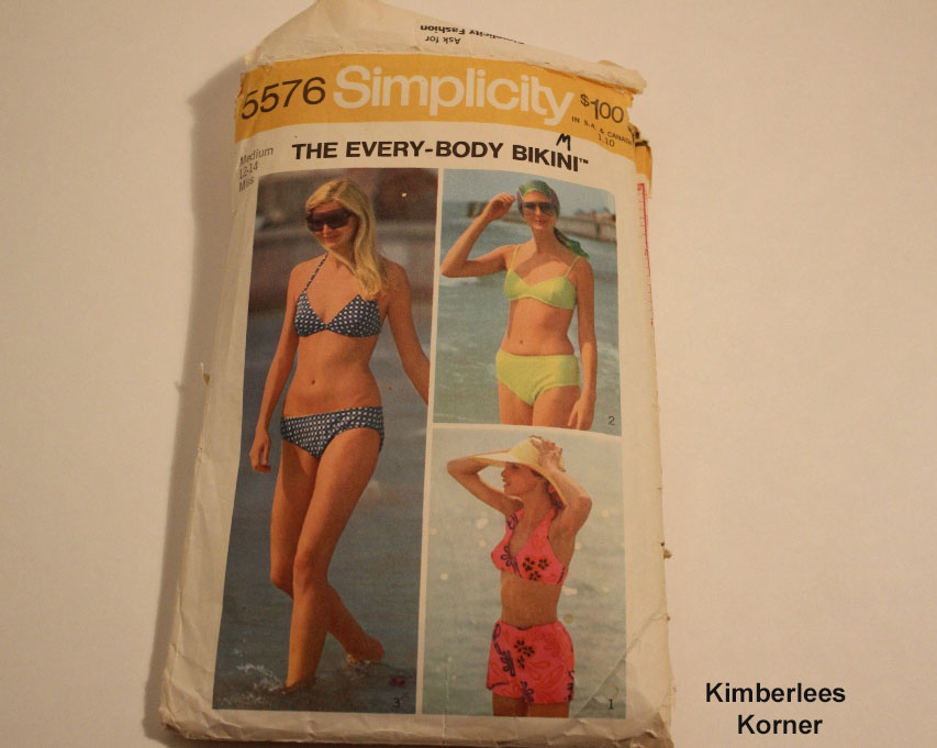 vintage sewing pattern for bathing suit - Kimberlees Korner