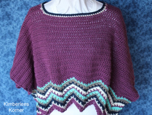 Crochet Poncho Pattern with Ripple Edging