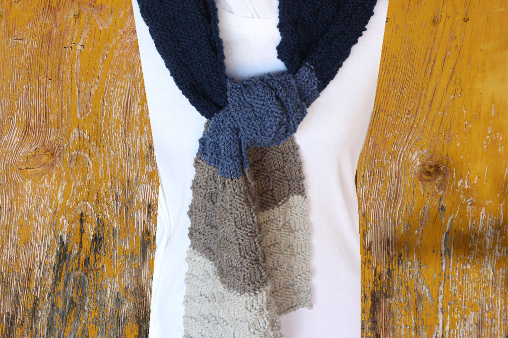 Knit Scarf with Pockets Pattern from Kimberlees Korner