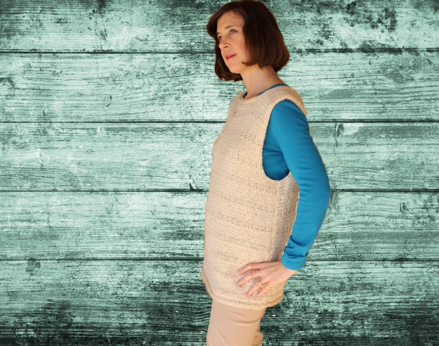 cream knit sweater vest pattern| Kimberlees Korner