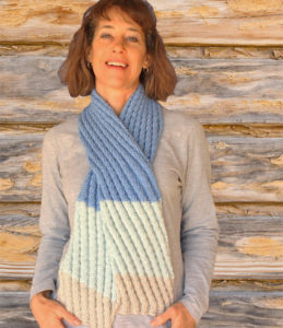 diagonal rib knit scarf from kimberlees korner