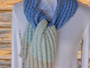 diagonal rib knit scarf pattern from kimberlees korner