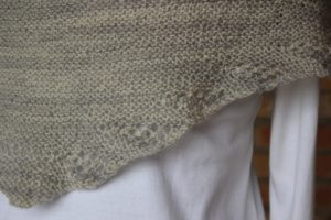Close up of lace edging on shawl from Kimberlees Korner