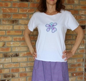 Chevron Skirt with Embroidered Top by Kimberlees Korner