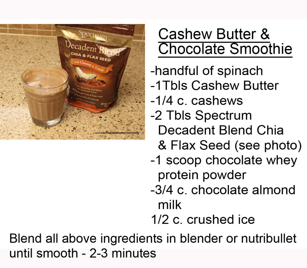 Cashew Butter & Chocolate Smoothie Recipe 