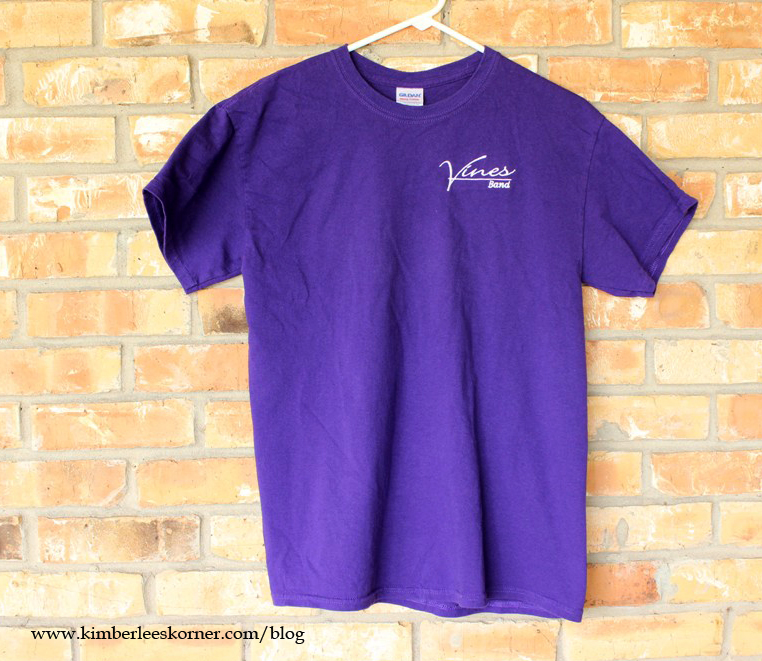 purple t-shirt for my sons marching band Kimberlees Korner