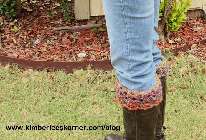 Lacy Crochet Boot Cuff pattern  from www.kimberleeskorner.com/blog