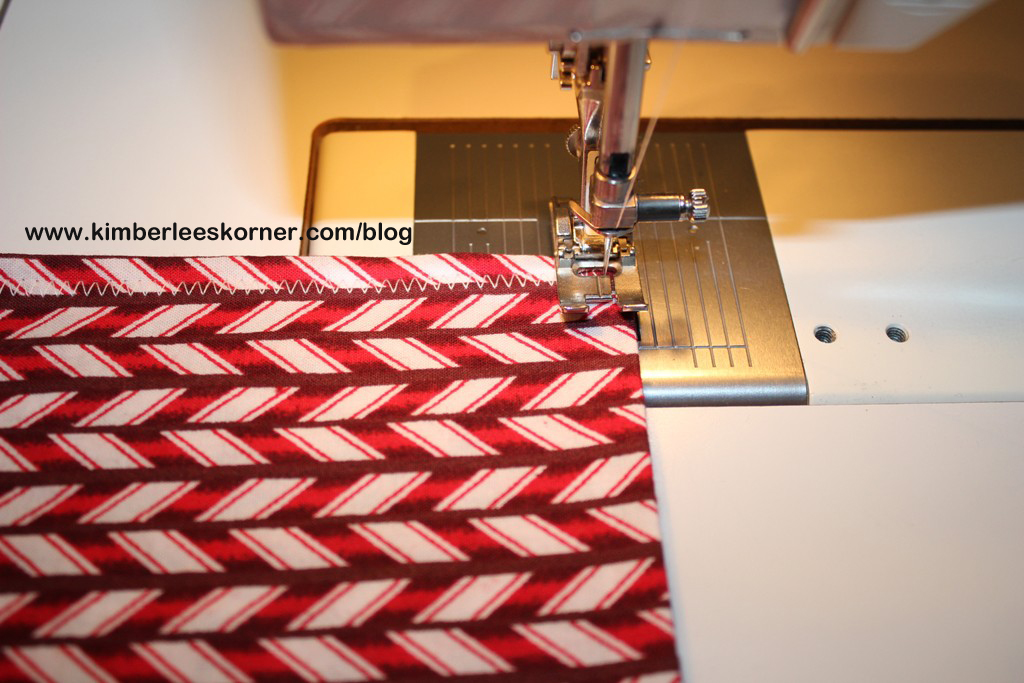 Topstitch napkins with a zigzag stitch   Kimberlees Korner