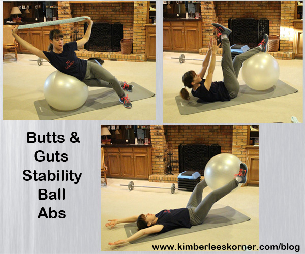 butts and guts stability ball abs Kimberlees Korner