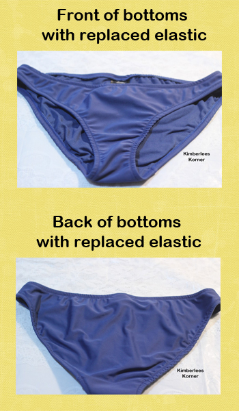 Elastic replace in bathing suit bottoms