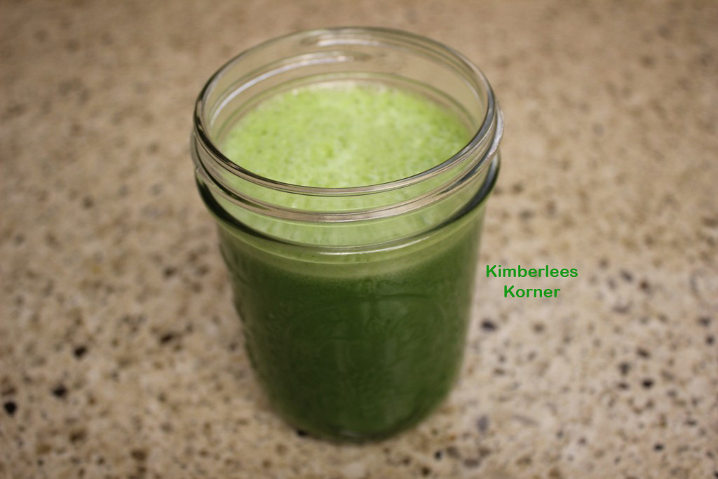green juice made with juicer