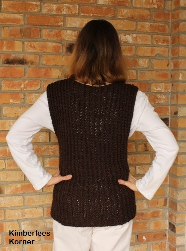 back of rib knit tunic style sweater