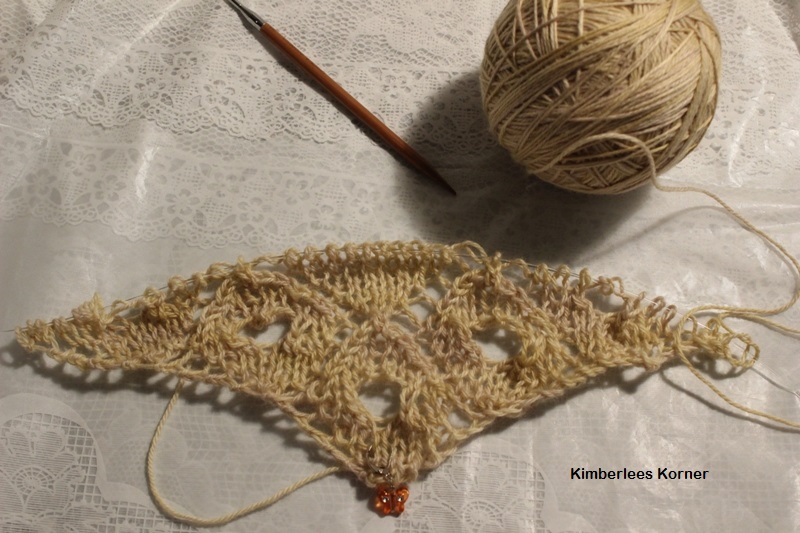 part 1 of Stepping Stones Shawl pattern for Artyarns KAL