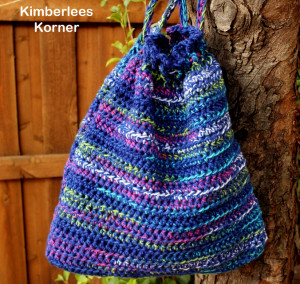 Medium size crocheted market bag - pattern by Kimberlees Korner
