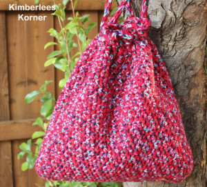 Crochet market bag pattern crocheted in round by Kimberlees Korner