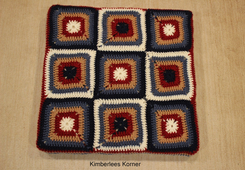 Crochet Motif Cushion from Kimberlees Korner