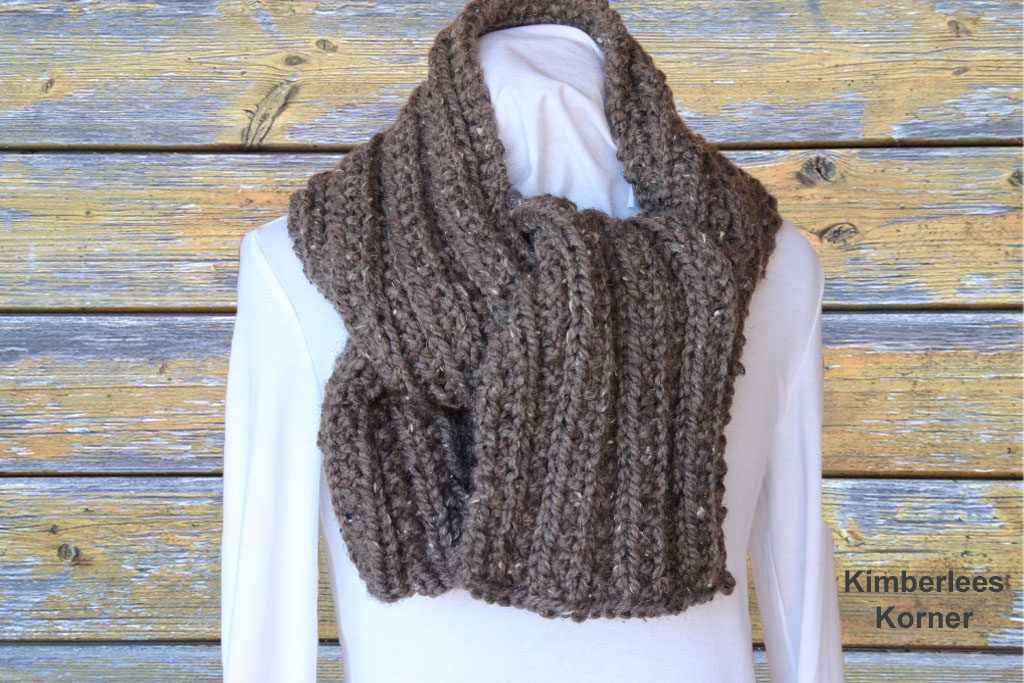 chunky knit scarf from Kimberlees Korner