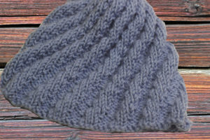 spiral rib knit hat pattern from Kimberlees Korner